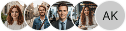 Multiple investor profile avatars on Farrow Vestode trading review block